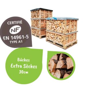 Bûches de bois extra sèches