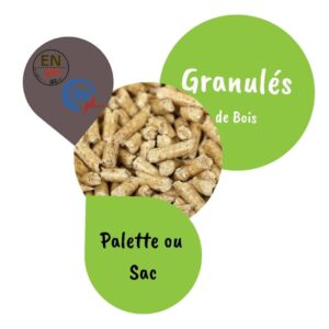 Granulés de bois en sacs ou en palettes