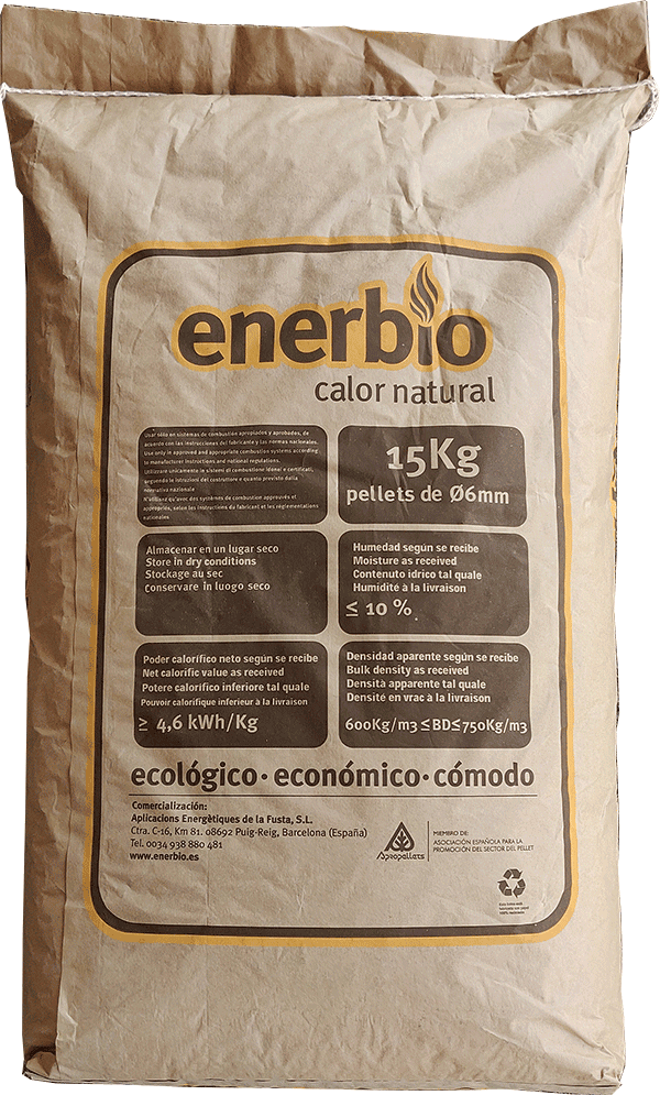 Granulés de bois ENERBIO - 1 sac papier kraft de 15kg - En retrait Drive
